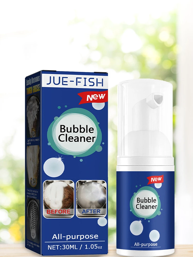 30ml/100ml Oil Stain Bubble Cleaner Multi-Purpose Foam Cleaner Oil Stain Remover for Kitchen Hood and Ware for House Cleaning
