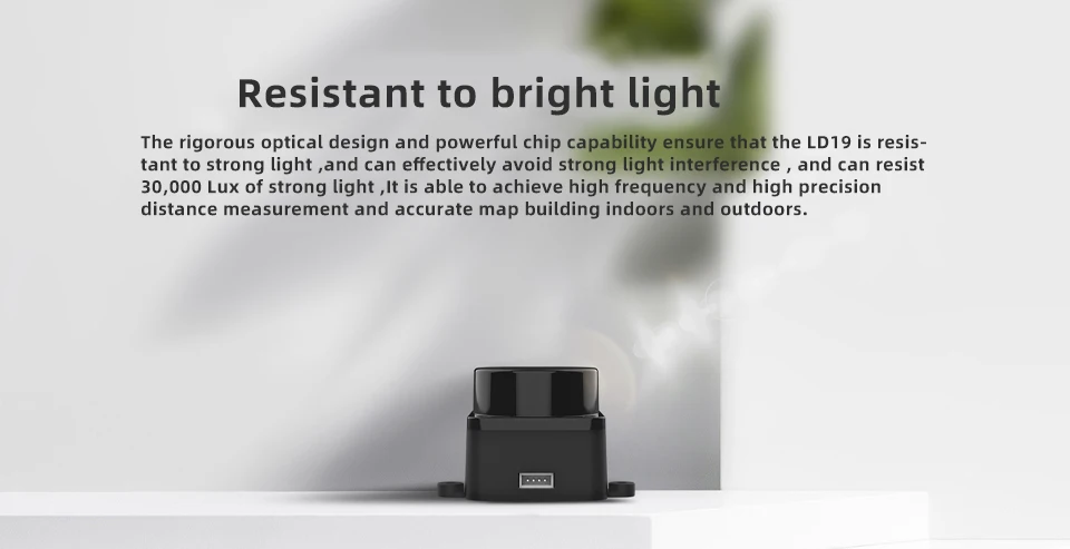 D300 DTOF LiDAR LD19P laser Radar Lidar Scanner 360° Ranging frequency 4500Hz Re