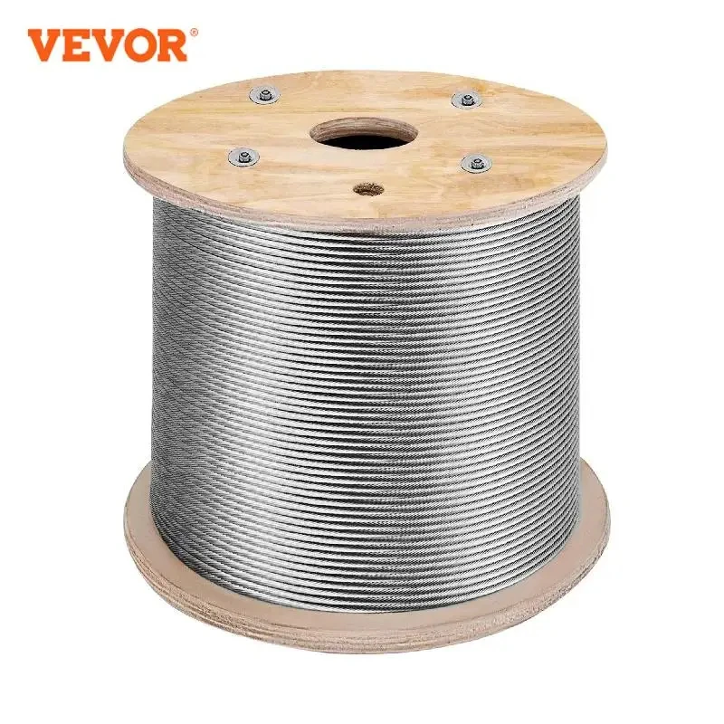 Wire Rope Stainless Steel 152M 500Ft 7*7 Clothesline 1.5MM-3.2MM Diameter