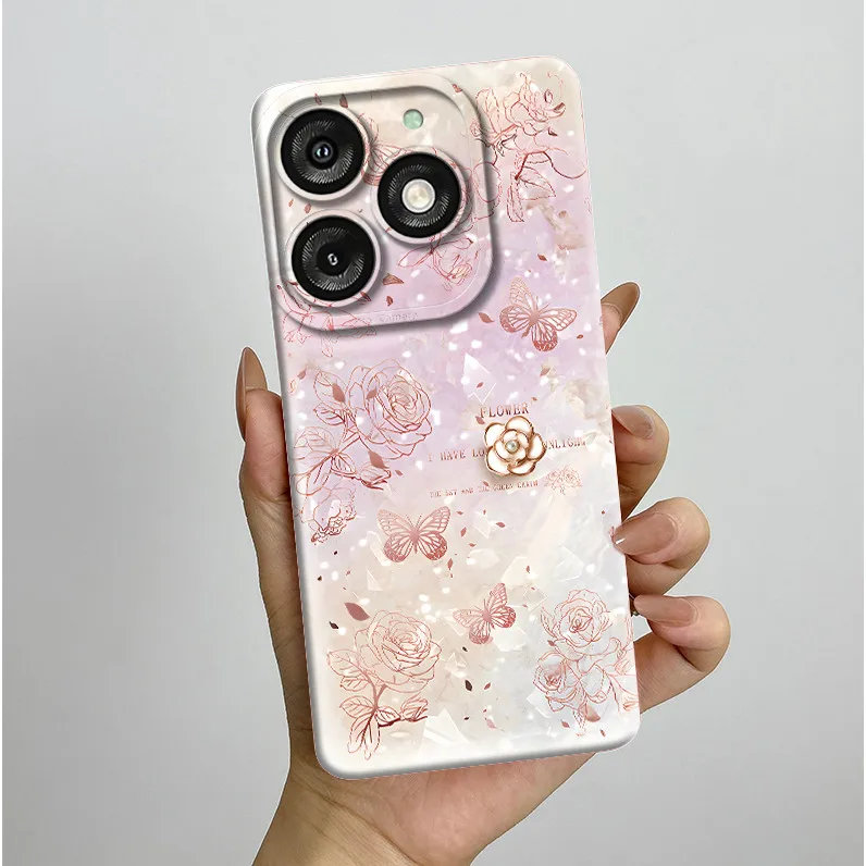 Pretty Butterfly Flowers Soft Silicone TPU Shockproof Phone Case Cover