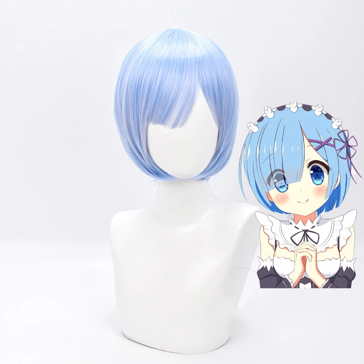 thumbnail image 1 of Anime Re:Life in A Different World From Zero Rem Disfraz de Cosplay Uniforme de Policía para Mujer Pelucas Traje de Fiesta de Carnaval de Halloween, 1 of 5