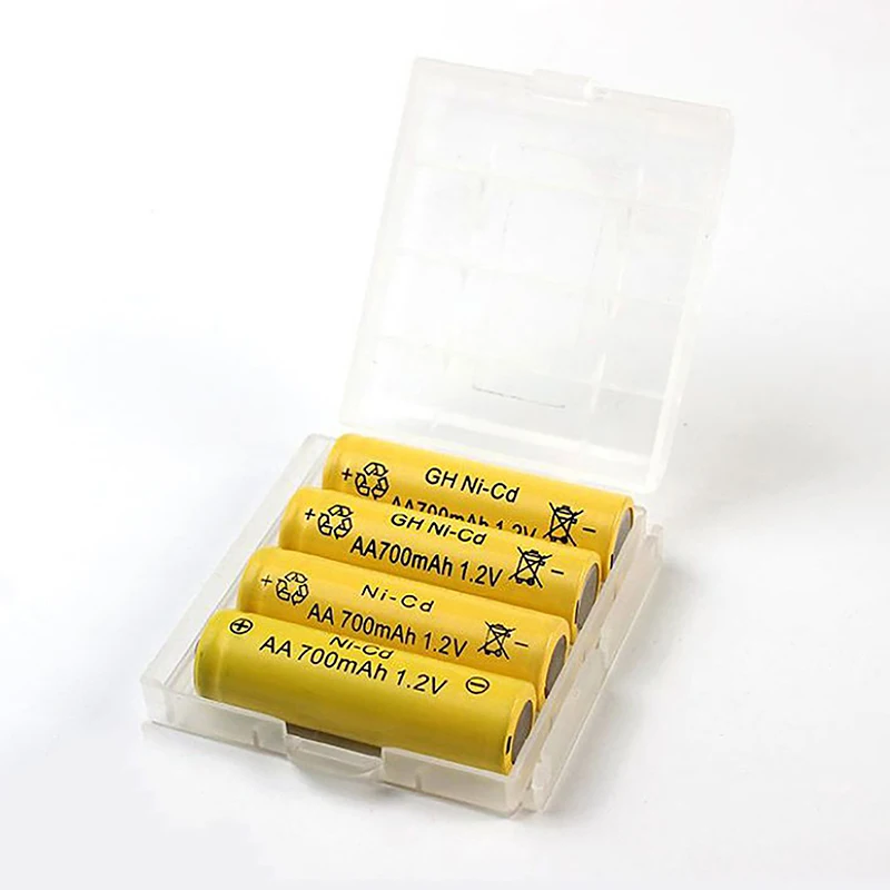 Boîte de Rangement de Piles AA AAA, Étui en Plastique Dur, Couvercle de Protection avec Clips, 1 Pièce