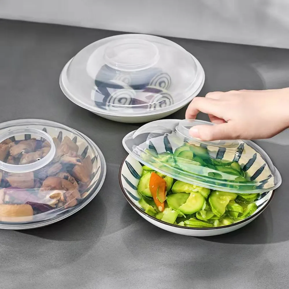 Microwave Food Cover Heat-resistant Food Splatter Guard Microwave Oven Pan Lid Plate Stove Cover Transparent Anti-Splash
