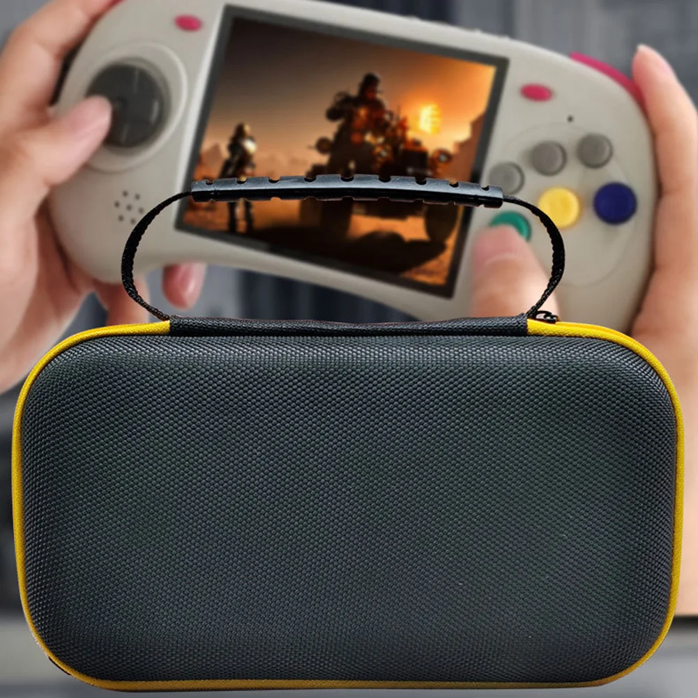 Hard Carrying Case Shockproof Hard Shell Case Handheld Game Console Storage Bag with Mesh Pocket for ANBERNIC RG ARC-D RG ARC-S