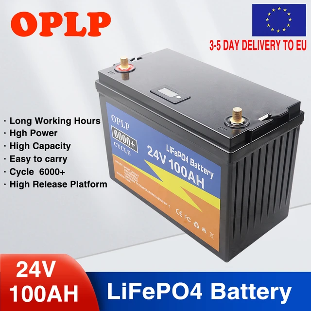 24v 100ah Lifepo4 Lithium Battery Built-in Bms For Replacing Most