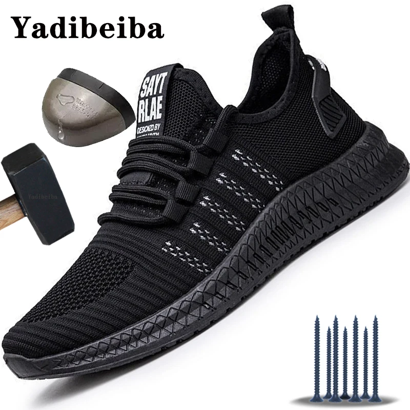 Work Safety Shoes Summer Breathable Men Air Cushion Work Protective Shoes Sneakers Anti-Puncture Male Steel Toe safety shoes,men shoes