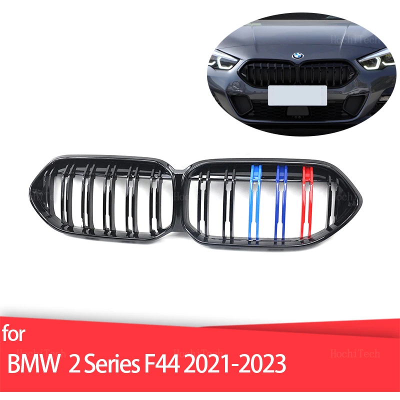 

A Pair Car Grille Grill Front Kidney Glossy 2 Line Double Slat For BMW 2 series Gran Coupe 4 doors F44 2021-2023 Car Styling