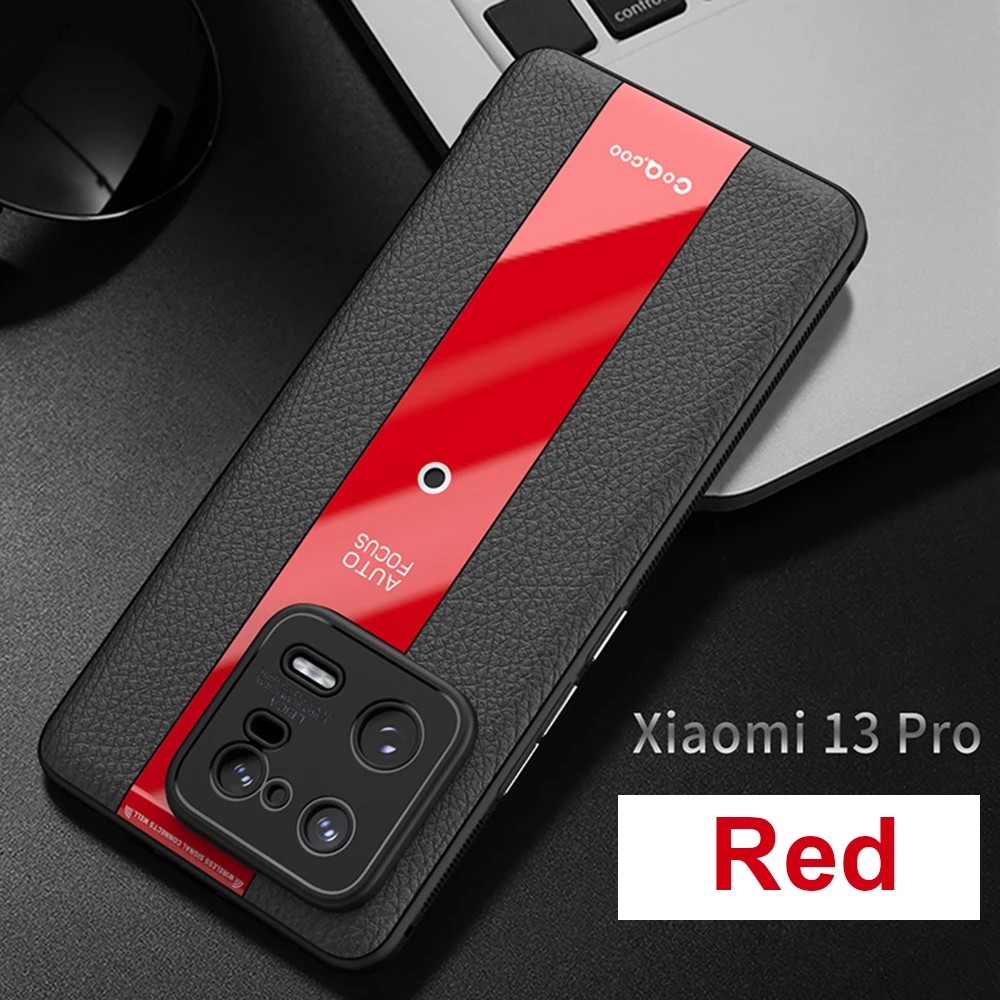 Mi13 Luxury Litchi Veins Silicone Phone Case For Xiaomi Mi 13 Pro Ultra thin Painting TPU Cover Coque For Xiaomi Mi13Pro Casing