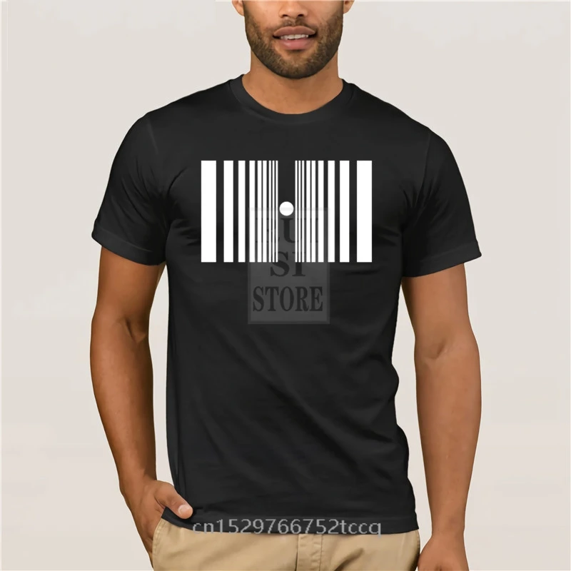 T-shirt à col rond avec imprimé doppler, effet physique, geek, noir, tendance, nouvelle mode