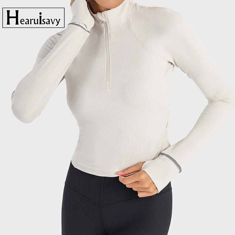 

Осенняя одежда для йоги с длинным рукавом, спортивная одежда для спортзала, женские спортивные куртки, фитнес, Быстросохнущий тренировочный костюм, женский топ для тренировок