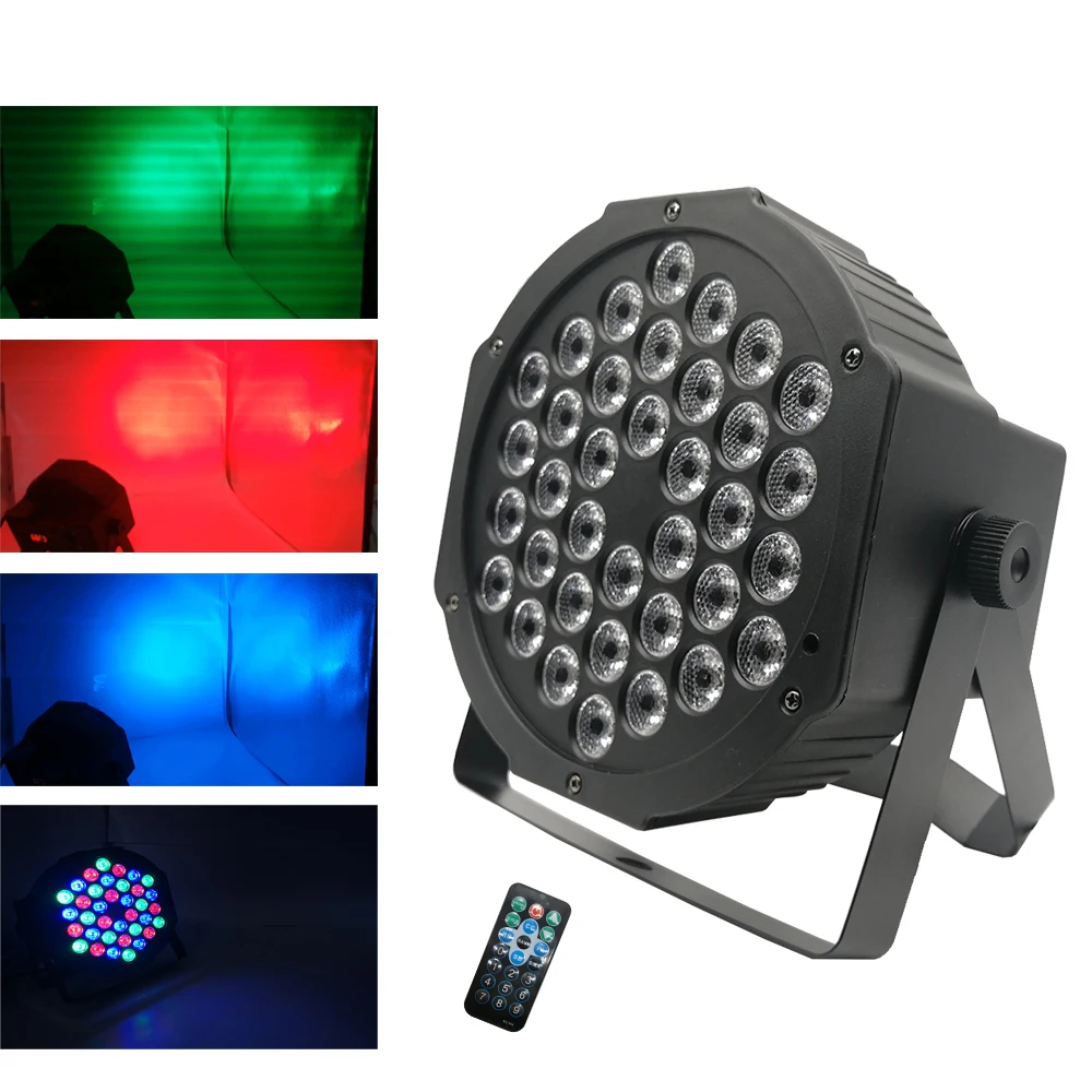 Fast Shipping LED 36x3W RGB LED Flat Par RGBW Color Mixing DJ Wash Light Stage Uplighting KTV Disco DJ DMX512 Decorative Lamp