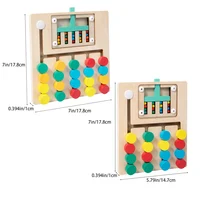 Montessori Wooden Color Matching Puzzles, Logic Game,Thinking Training Enlightenment Hand-eye Coordination Early Educational Toy 2