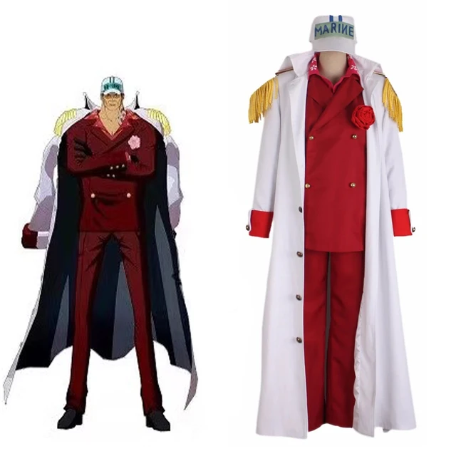 Anime One Piece Marines Admiral Sakazuki Admiral Akainu Whole Jackets Hat  Glove Set Cosplay Costume With Red Uniforms Suit - AliExpress