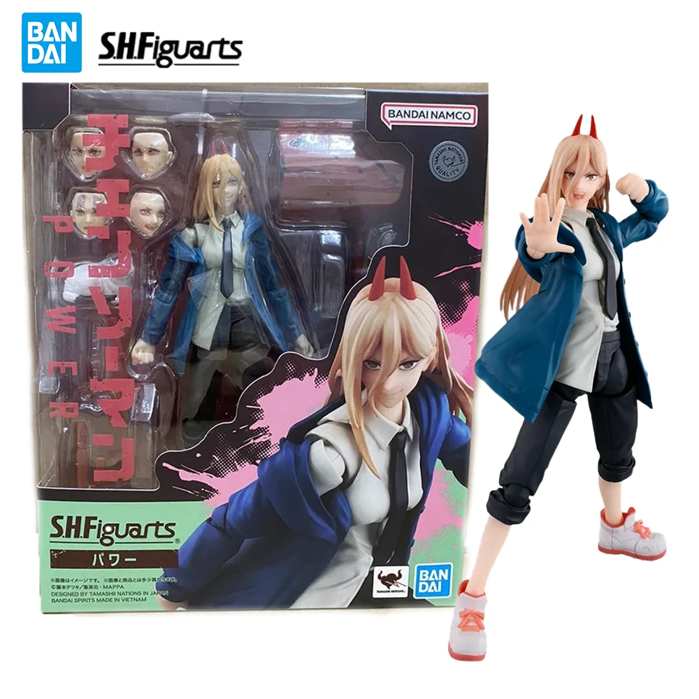 Originale Genuine Bandai S.H. Figuards Anime Chainsaw Man Power Action Movie Collection Figure Model Toys For Children