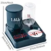 2026 Automatic Cat Feeder Water Dispenser Set, 2 In 1 Tilted Automatic Pet Food And Water Feeder Gravity Food Feeder and Waterer 2