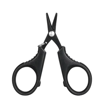 Fishing Scissor Multifunctional Titanium Coated Stainless Steel Fishing Scissors Pliers PE Braided Line Fishing Tool Accessories 1