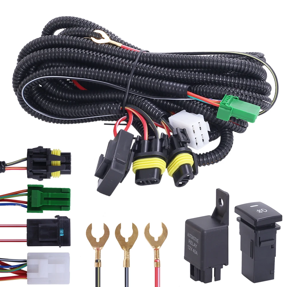 

Car Fog Lamp Wiring Harness Socket Wire LED Indicator Switch 12V 40A Relay for Toyota Accessories