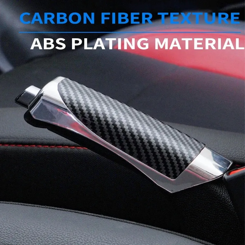 Car Hand Brake Cover Handbrake Grips Protection Cover Carbon Fiber Parking Brake Decoration Shell Interior Accessories