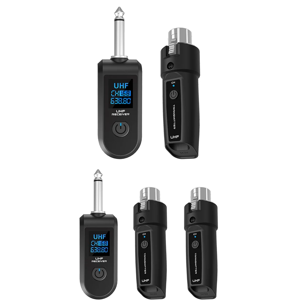 Wireless Microphone Converter XLR Transmitter and Receiver Signal Adapter Audio Mixer Dynamic Mic Electric Guitar Bass