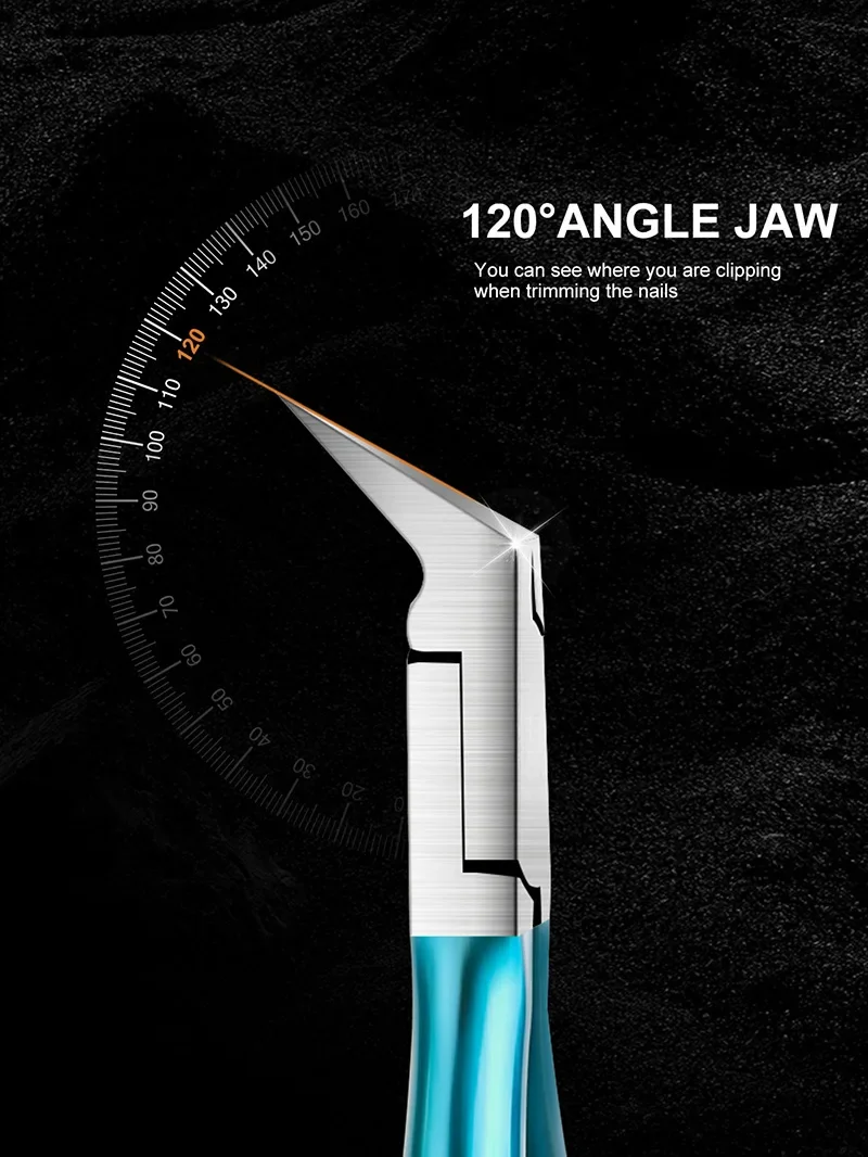 Description Picture 5 of item1Pcs/set Toenail Clippers For Thick Ingrown Nails Wide Opening Non-Slip Long Handle Toenail Cutter Trimmers nail art tool