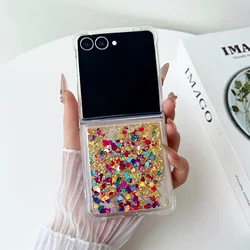 Luxury Korean Quicksand Colorful Sequins Bling Glitter Shockproof Phone Case - Z Flip8 (A)
