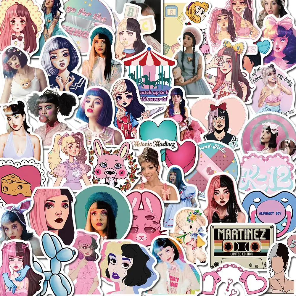 

10/50PCS Melanie Martinez Singer Music Stickers Vintage For DIY Kids Notebook Luggage Motorcycle Laptop Refrigerator Decal Toys