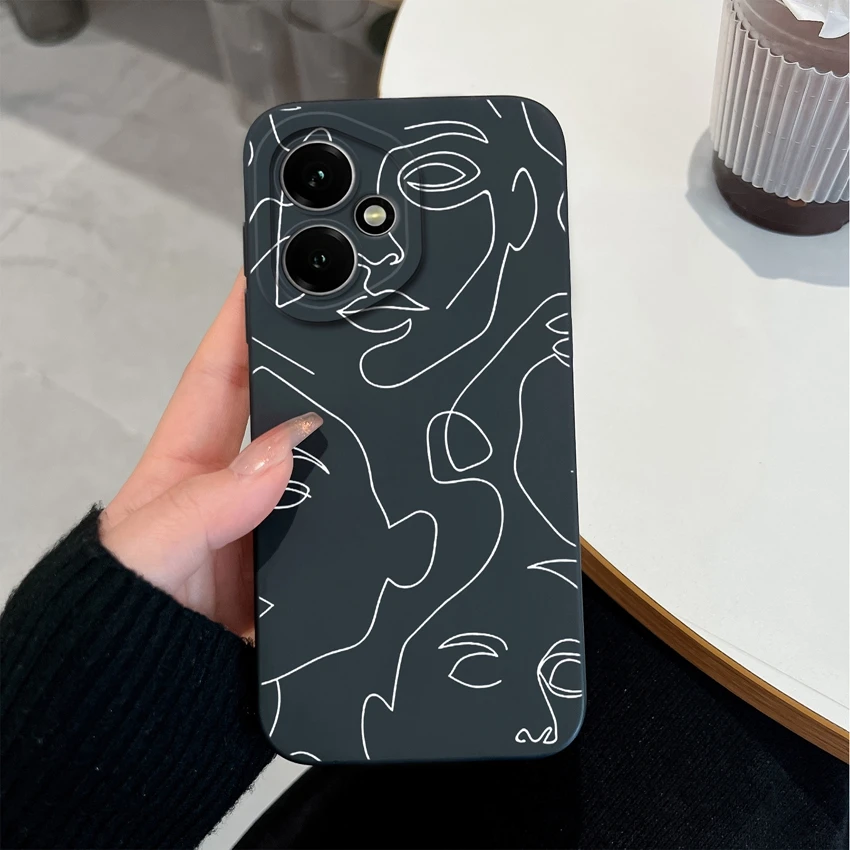 Astronaut-Themed Liquid Silicone Anti-Slip Phone Case