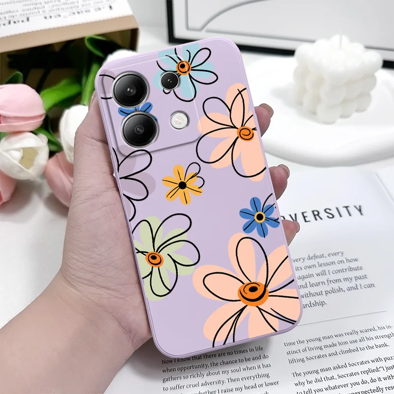 Elegant Hoop Flower Liquid Silicone Phone Case