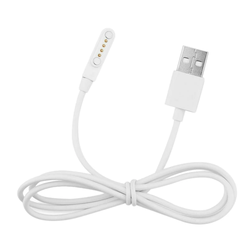 

Magnetic Charging Cable USB 2.0 Male to 4 Pin Pogo Magnetic Charger Cable Cord For Smart Watch GT88 G3 KW18 Y3 KW88 GT68