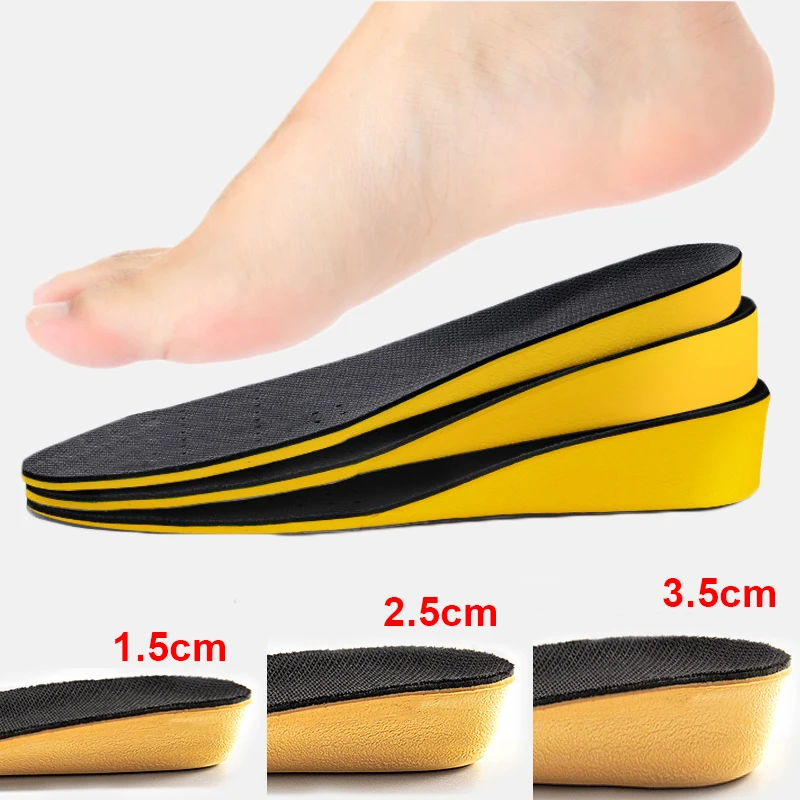 보이지 않는 높이 쿠션 높이 조절 신발 뒤꿈치 깔창, 높이 조절 지원 1.5-3.5cm