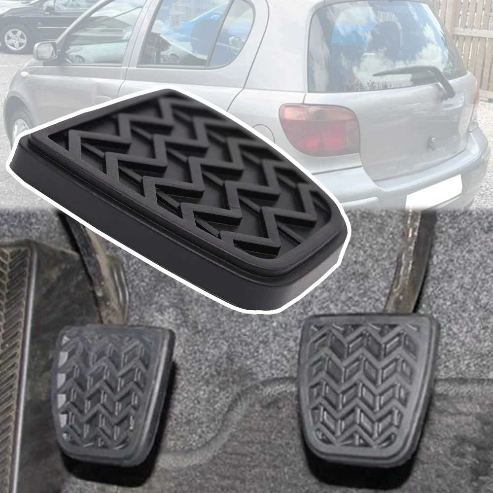 Car Brake Clutch Foot Pedal Pad Cover Replacement for Toyota Platz XP10 Vitz Yaris 2005 2004 2003 2002 2001 2000 Echo