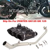 Slip On For ZONTES GK125 GK 125 2021 2022 Motorcycle Exhaust Escape System Modified Front Link Pipe 51MM Moto Muffler DB Killer