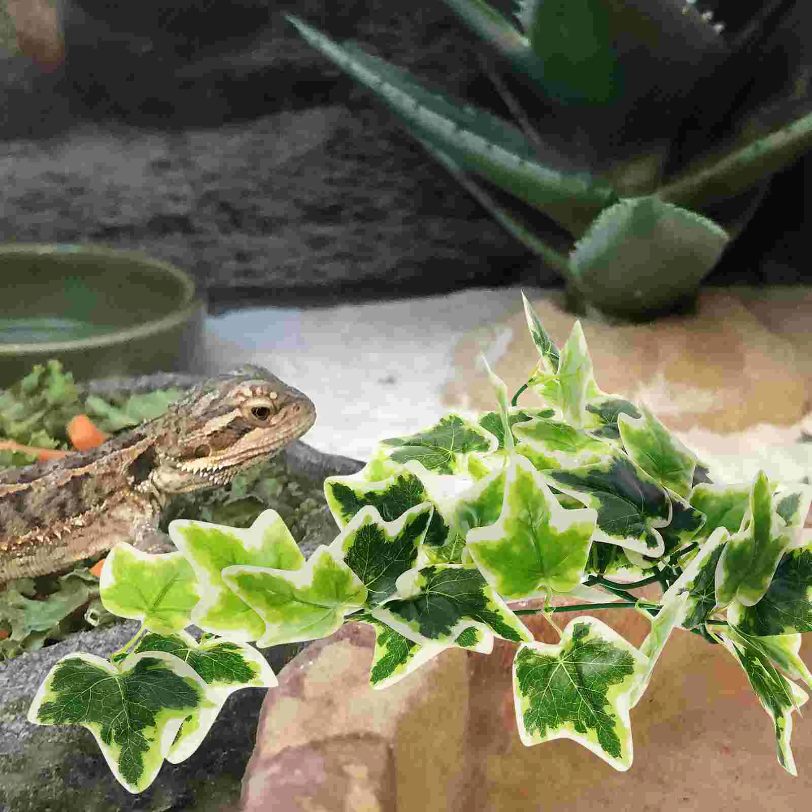 

Leaves Suction Cups for Hanging Plants Artificial Houseplant Plastic Reptile Supplies