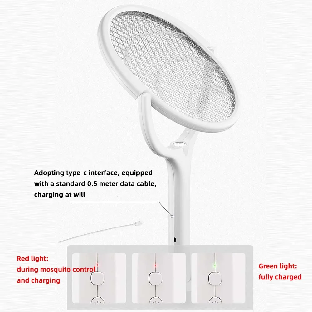 Mosquito Killer Lamp Electric Shocker Usb Ricaricabile 90 Gradi Girevole Uv Light Bug Zapper Trap Mosche Estate Multicunctional
