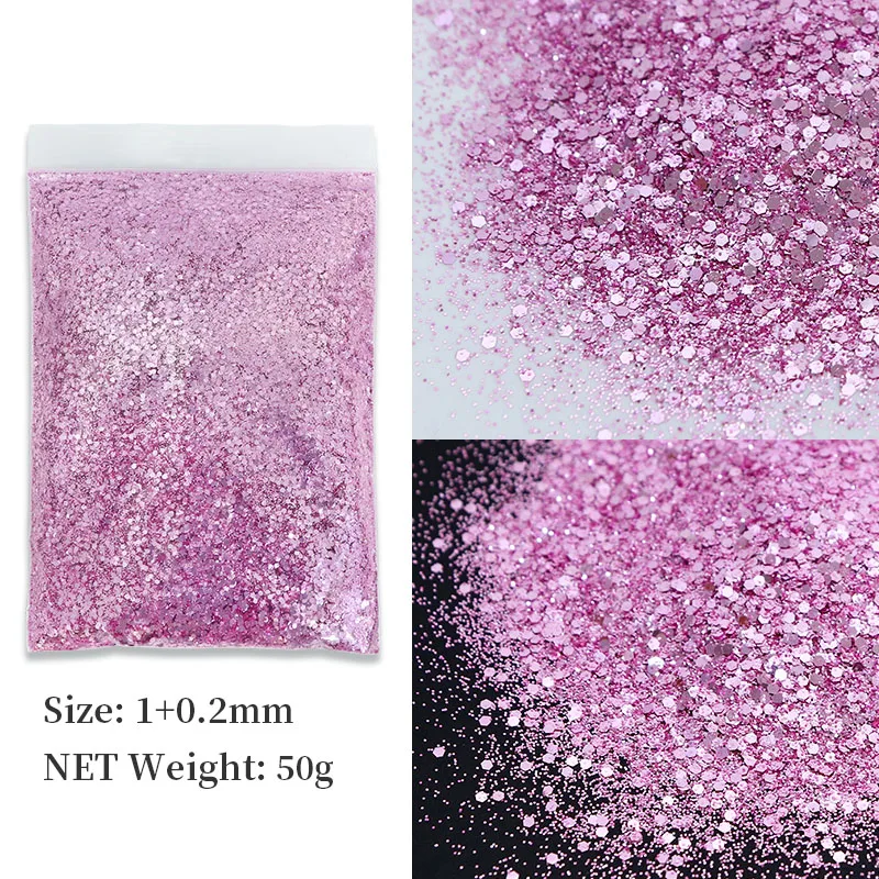 4Bag*50g Metallic Colors Chunky Glitter Nail Fine Powder Sequins Bulk  Decoration Nails Accessories for UV Nail Polish Supplies - AliExpress