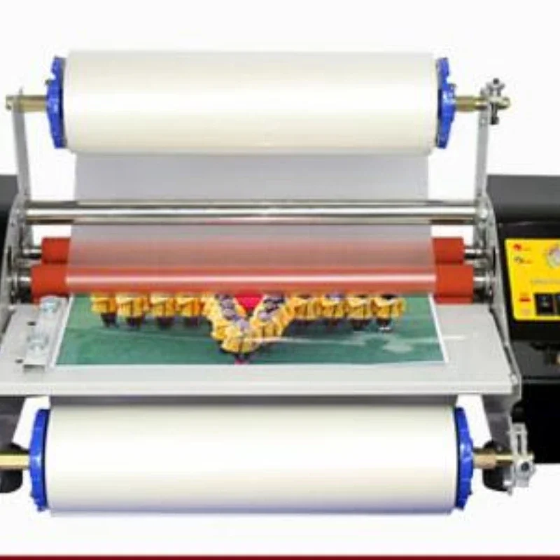 

A2+ Paper Laminating Machine Four Roller Cold Hot Laminator Rolling Machine speed adjustment