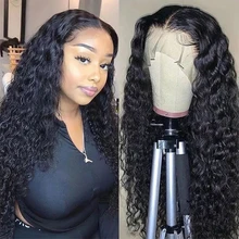 Perruque lace front wig naturelle bouclée et ample, cheveux humains, pre-plucked, HD, 13x4, 30 pouces, pour femmes africaines