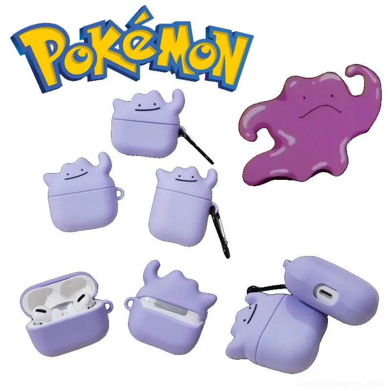 Pokemon Ditto Switch Cover Per Airpods Pro 2 3 Custodia Per Cuffie Airpod 3 Custodia Antiurto Per Custodia Per Airpods Pro 1 2 3 Custodia Kawaii