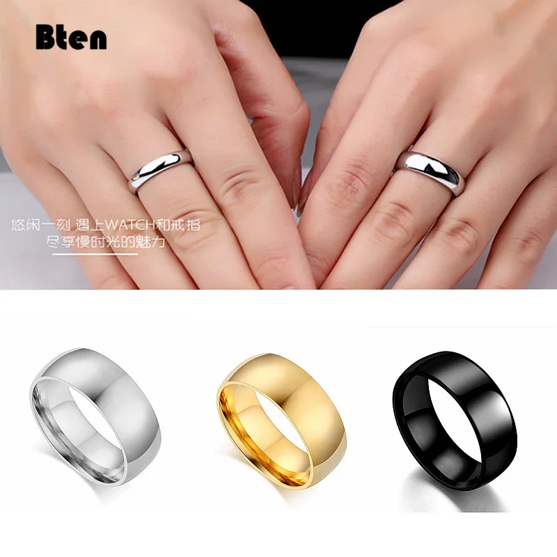 Bten Tungsten Ring For Women Men 4mm/6mm/8mm Original Color Classic Wedding Jewelry Smooth Polishing 2