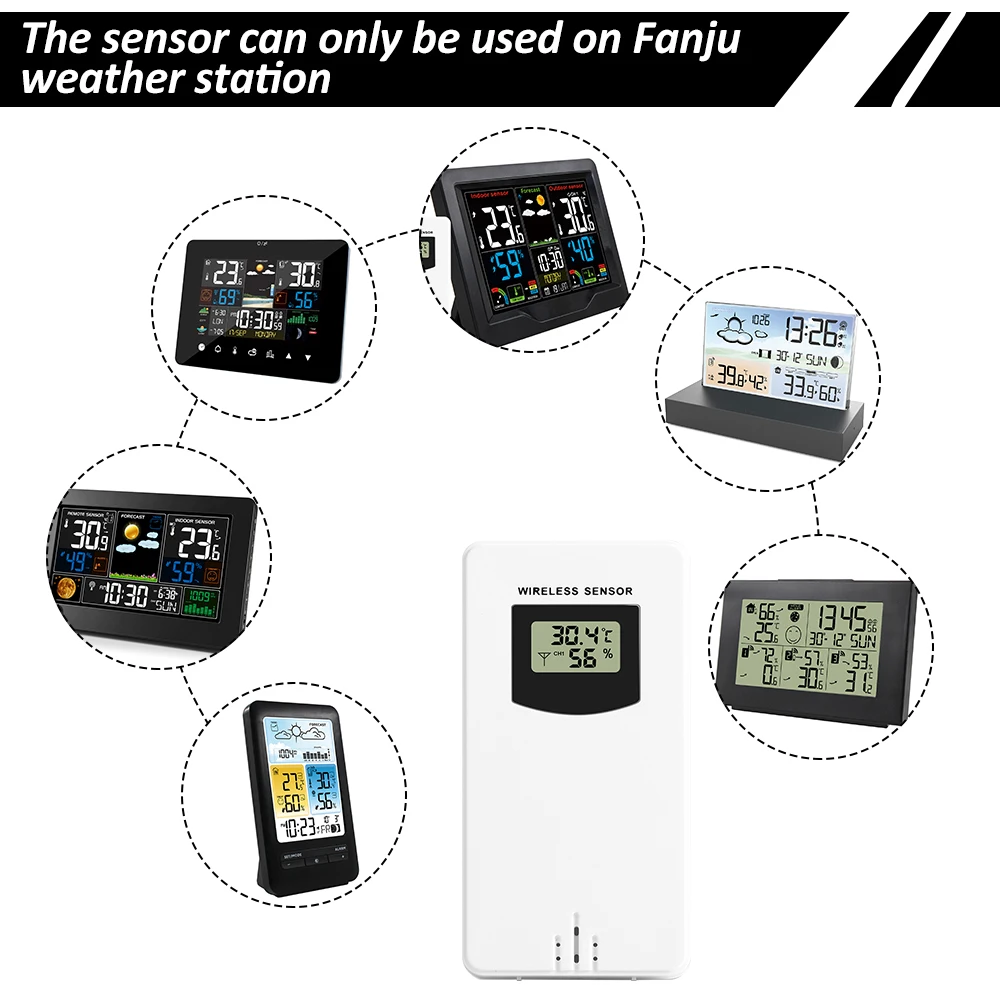 Wireless Temperature and Humidity Sensor for Indoor and Outdoor Use