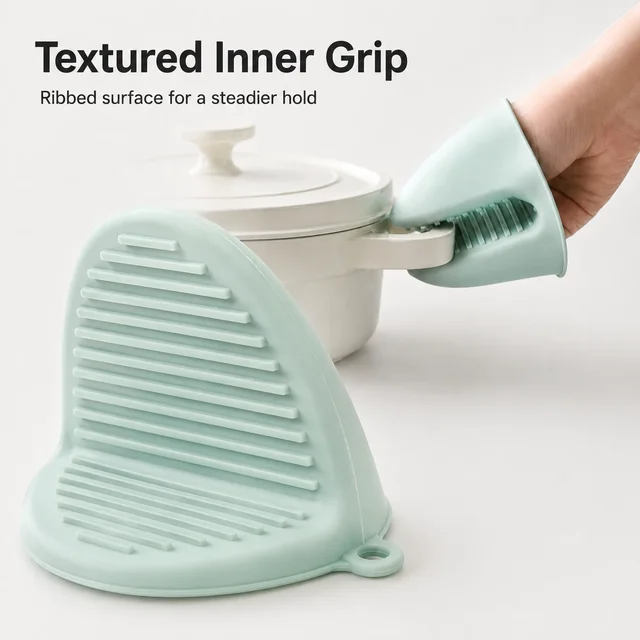 Silicone HeatGrip Oven Mitts – 2PCS 5