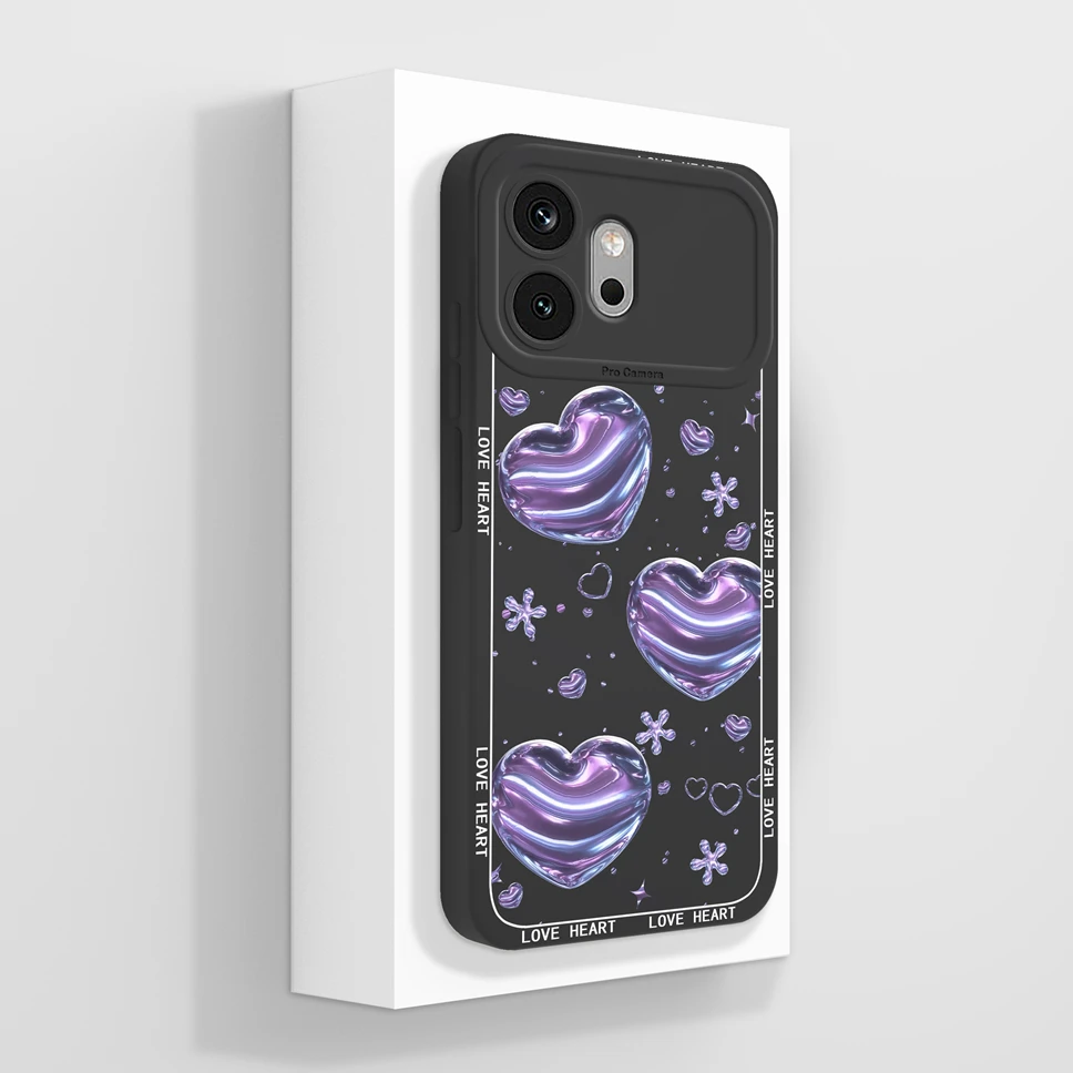 Purple Butterfly Sketch Soft Silicone Shockproof Anti-Slip Back Cover