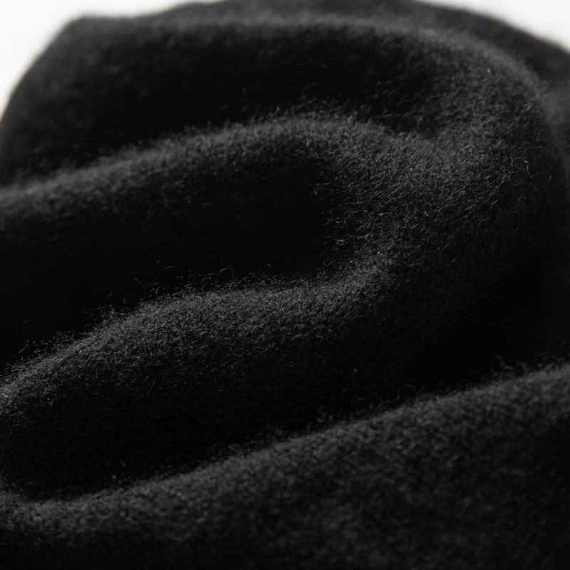 MERRILAMB Beanie-Mütze aus 100 % Kaschmir für Damen und Herren, Winter, hochwertig, für den Außenbereich, dick, warm, 2-lagig, gestrickt, lässig, solide Mützen – Detail 22