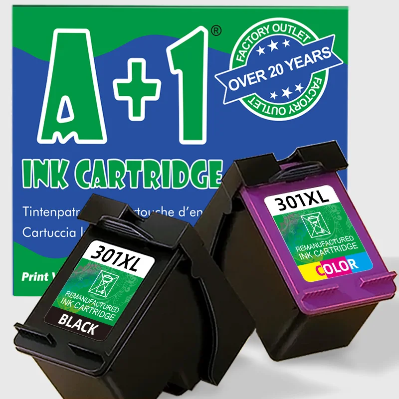  Compatible for HP 301 301XL Ink Cartridges for HP 301 Deskjet  1000 1010 1011 2050 2050a 2054a 3050 3054 3060 Envy 4500 4501 4502  Officejet 4630 4631 4632 Printer : Office Products