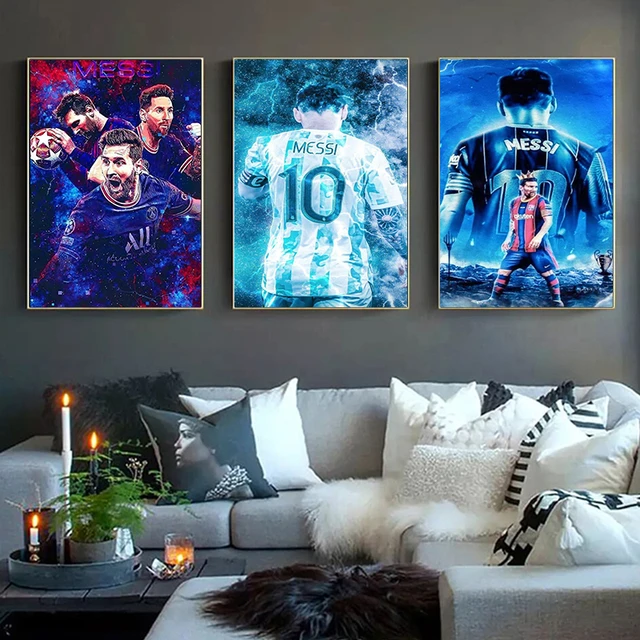 Lionel Messi Cristiano Ronaldo Chess Canvas Wall Art Messi 