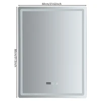 Led Bathroom Mirror With Light Bathroom Mirror With Light Clock Time Dimmable Anti Clock Mirror Smart Mirror - Image 2