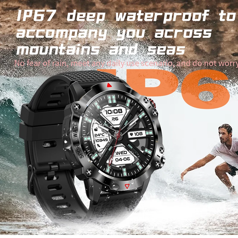 SACOSDING ο Rugged  Ʈ ġ  ƮϽ  ð    ȭ Smartwatch ȵ̵ ios