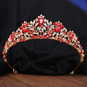 DIEZI Korean Luxury AB Silver Crystal Tiara Crown For Women Girls Wedding Birthday Party Elegant Bridal Queen Hair Accessories