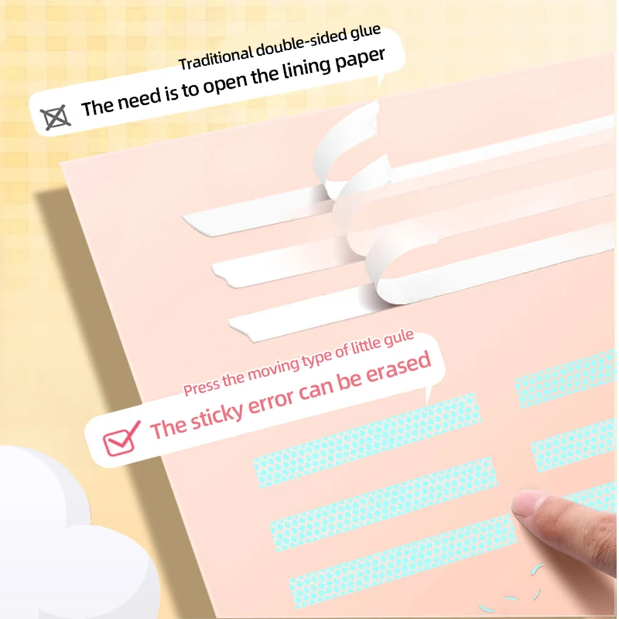 5M Can Replace The Core Press Type Glue Double-sided Adhesive Correction Student Supplies Wrong Question Modification 1Pcs