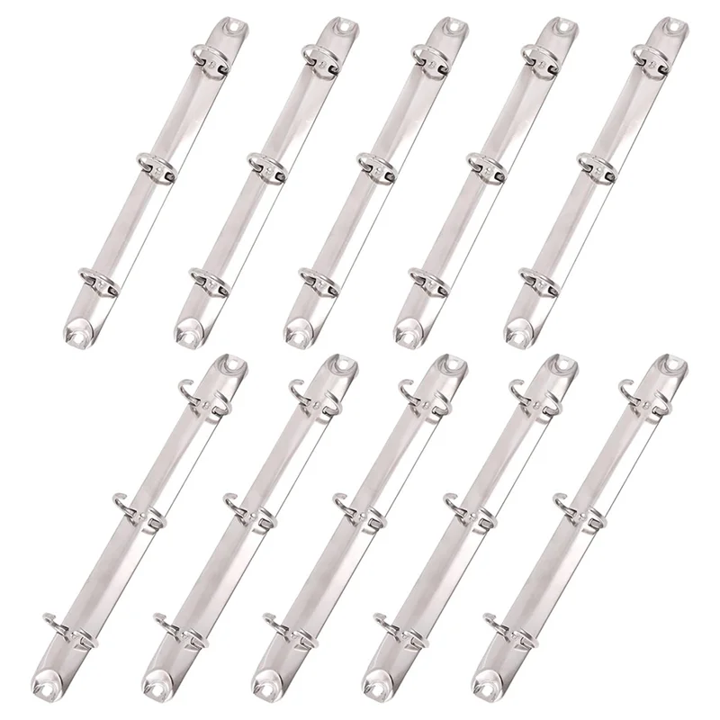10Pcs A5 노트북 3 링 바인더 메커니즘 편지 크기 구멍 20Mm 금속 루스 리프 바인더 척추 빗